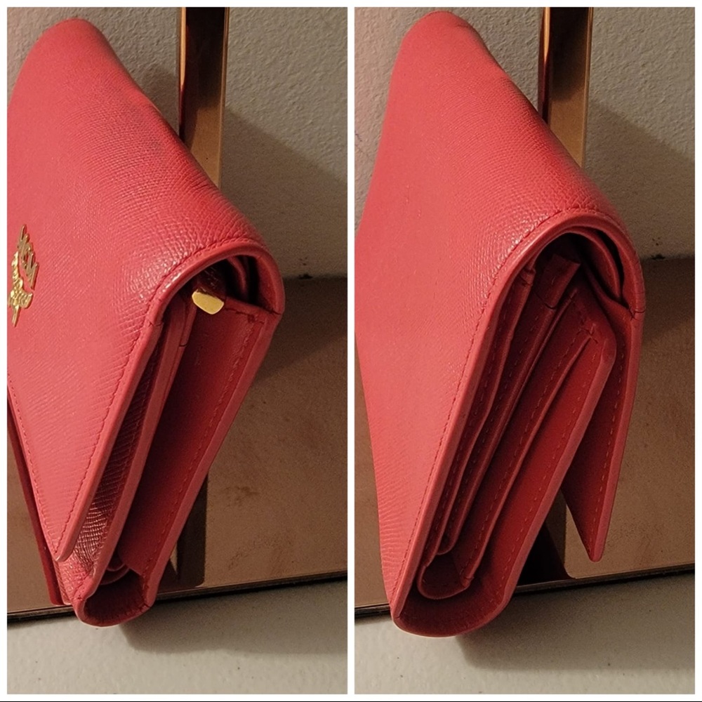 Mcm Red Leather Card Wallet - Picture 5 of 6